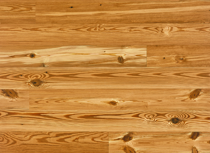 Antique Reclaimed Heart Pine Solid Wood Flooring, Select Grade